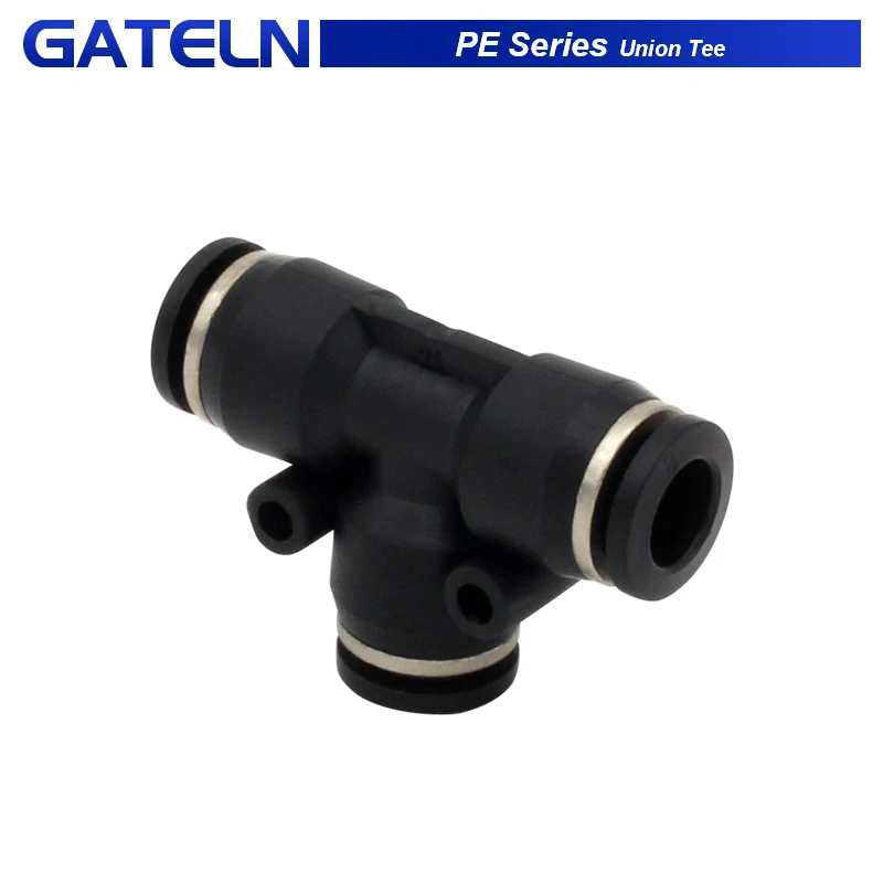 

10pcs PE Series one touch pneumatic tee connector air hose coupling union t pipe pe fitting PE4 PE6 PE8 PE10 PE12 PE14 PE16