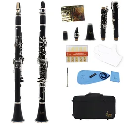 SLADE Black Clarinet 17 Keys Bb B Flat Tone Professional Woodwind Instrument Bakelite Clarinet With Box Musical Instrument Parts