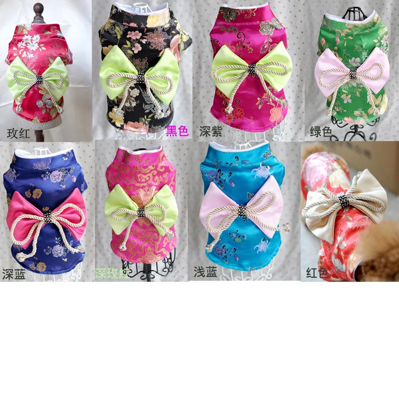 Multicolor Wedding Dress for Dog Dog Clothes Pet Skirt Kimono Selection Wedding Decoration