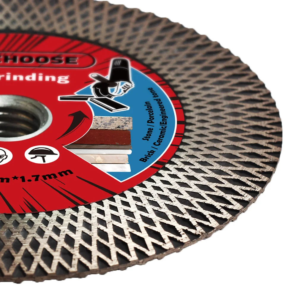 Lame de carrelage de 4.5 pouces Turbo, lame en diamant conçue pour couper et broyer les carreaux de céramique de granit et de marbre avec filetage
