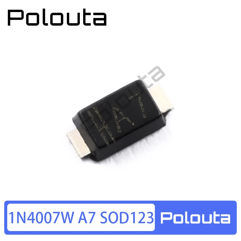 50 Pcs Polouta 1N4007W A7 SOD-123FL 1206 SMD Fast Recovery Rectifier Diode Electric Acoustic Components Kits Arduino Nano