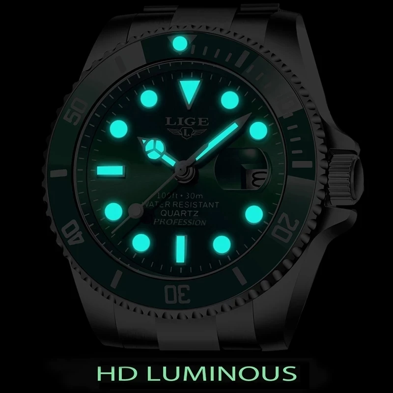 NEW Top LIGE Brand Casual Fashion Watches for Man Sport Military Full Steel Wrist Watch Luxury Big Men Watch Relojes Hombre