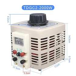 2KW Single-Phase AC Contact Voltage Regulator Variac Power Converter Voltage Transformer 220V To 0-250V TDGC2-2KVA