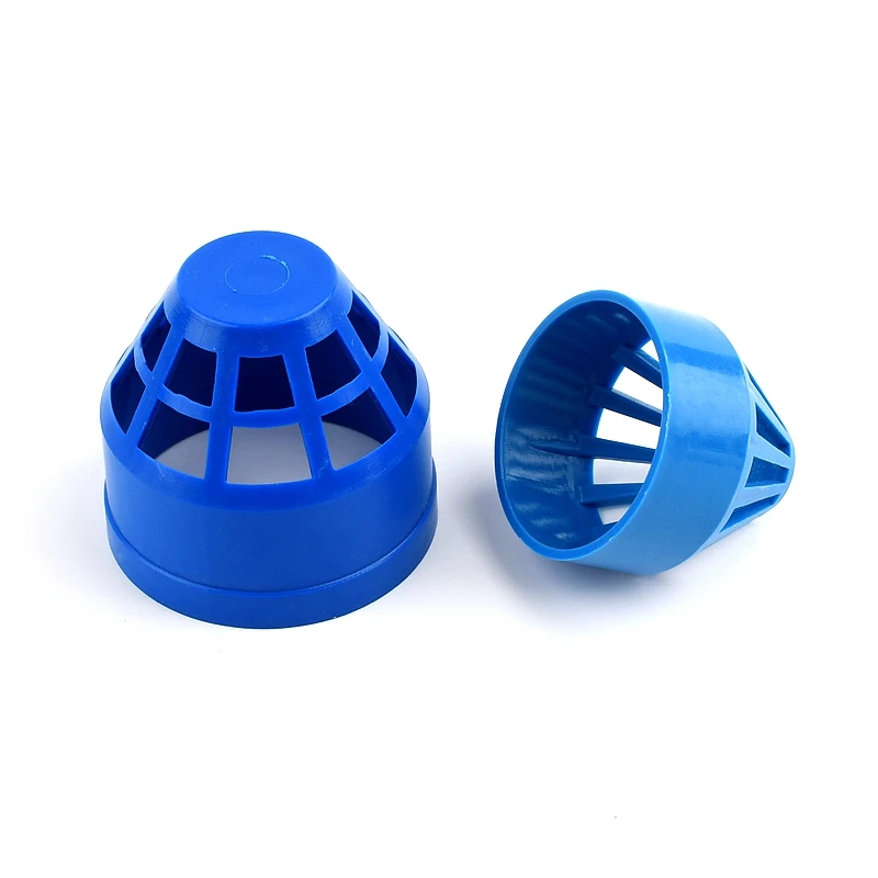 1-10PCS PVC Blue Vent Cap Aquarium Permeable Seafood pool Overflow Pipe Cap Fittings Filter Isolation Fish Tank Pipe Fittings