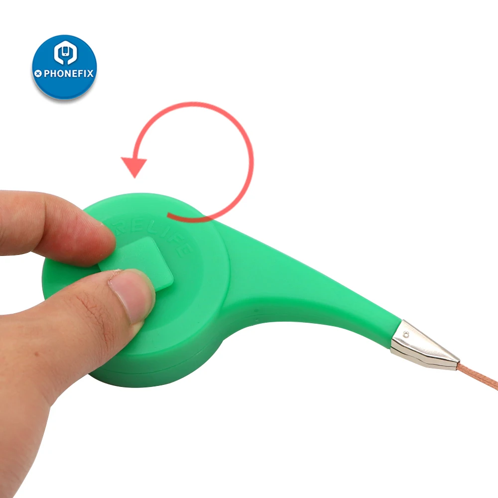 RELIFE-Cables de mecha de soldadura con boquilla antiescaldadura, alambre removedor de tira de estaño de precisión para PCB, 1,5-3,5mm de ancho