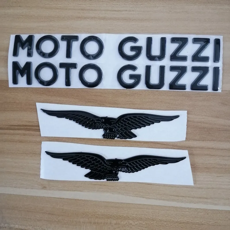 

Motorcycle 3D waterproof Emblem Side Fairing Cover Decorated Decals Case Eagle Sticker for Moto Guzzi Decals Black color