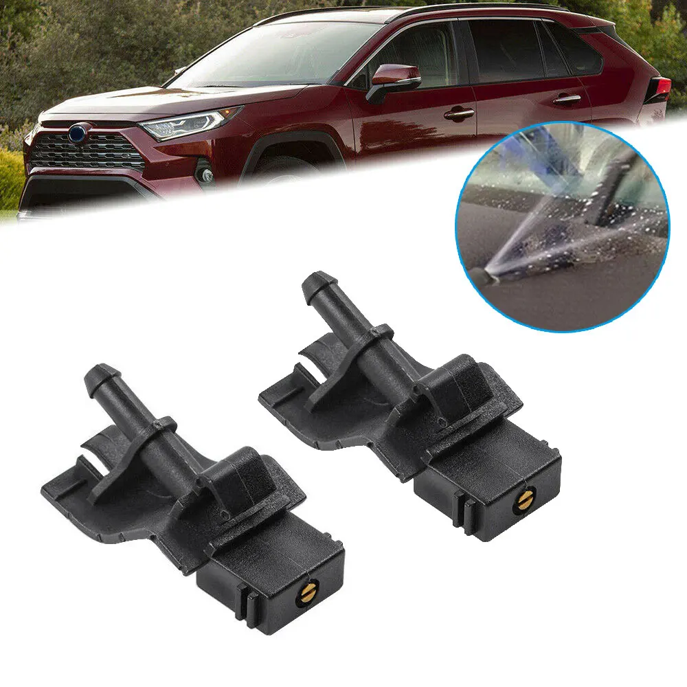 

2x Front Windshield Wiper Washer Jet Nozzle for Toyota Corolla Altis Camry Auris Highlander 2007 2008 2009 2010 Car Accessories