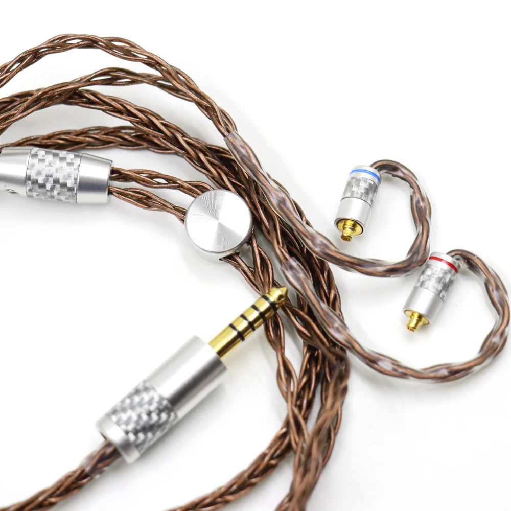 Thouliess alta fidelidade 3.5/2.5/4.4mm equilibrado UP-OCC único conector de cristal cobre mmcx fone de ouvido cabo atualização