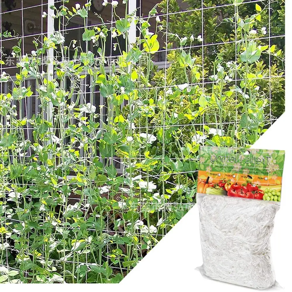 

Plant Climbing Net Mesh Flower Cucumber Plants Landing Polyester bird Net Frame Support Mesh Vine Trellis Netting Garden