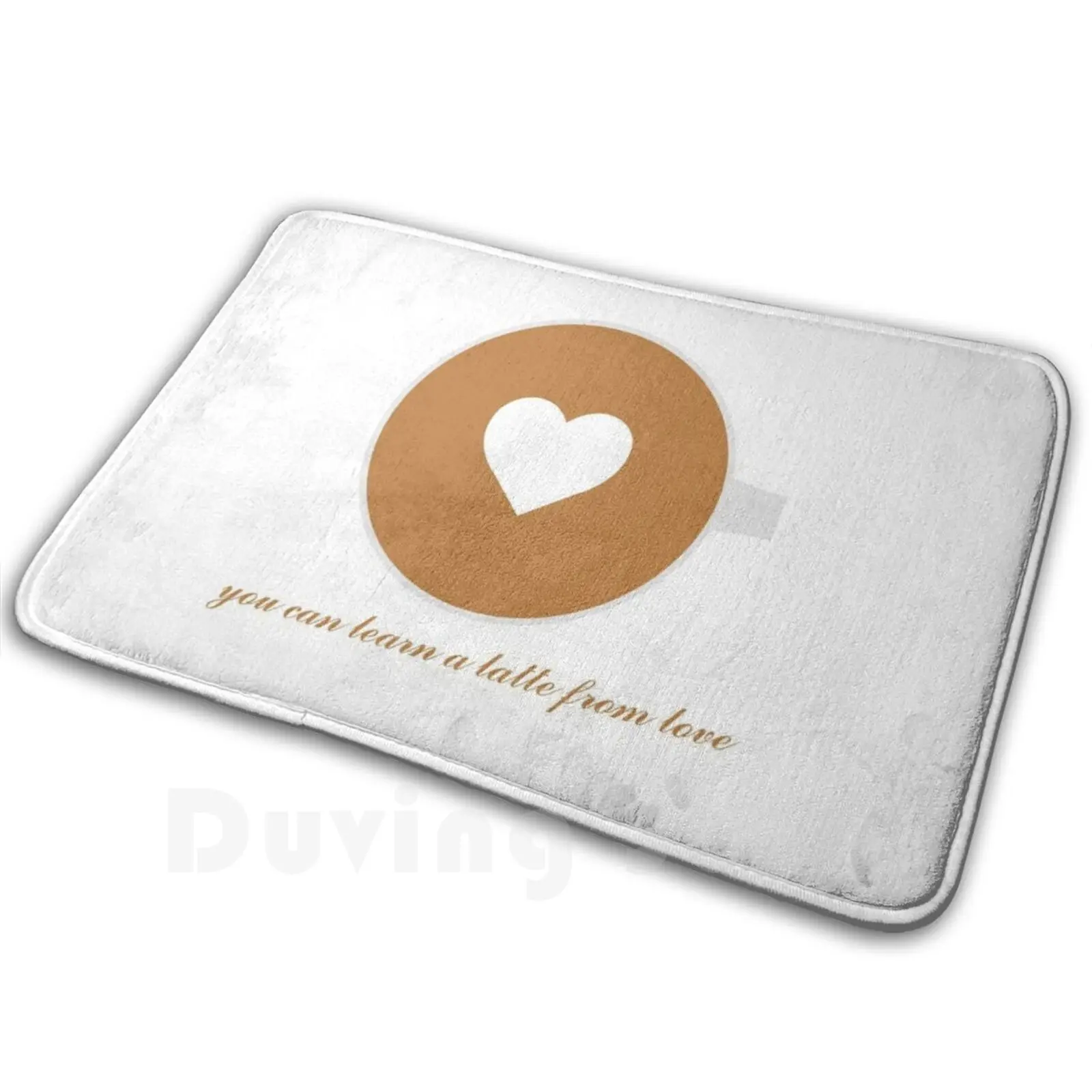 Latte Love Mat Rug Carpet Anti-Slip Floor Mats Bedroom Latte Coffee Love Learn Latte Art Heart Coffee Art