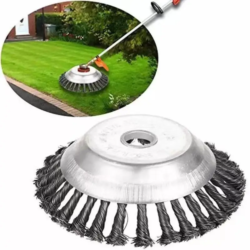 

150mm Steel Wire Trimmer Head Grass Brush Cutter Dust Removal Weeding Plate Gearbox Fixing Kit Tray Plate Lawn Mower Brush