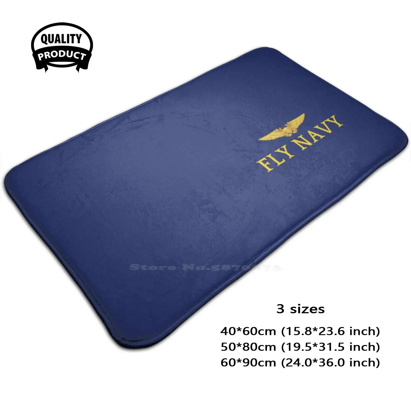 Fly Navy Nfo Wings Soft Cushion Home Carpet Door Mat Car Rug Fly Navy Naval Flight Officer Blue Military Patriotic Nfo Wings