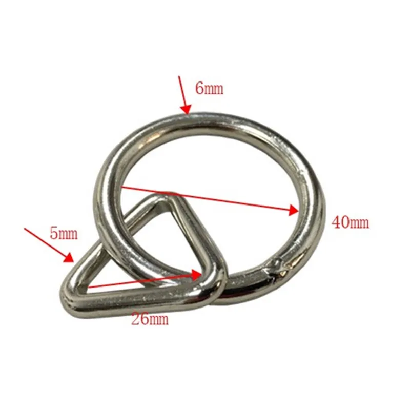 10pcs Nickel Plated Ring Halter Buckle Metal Round Ring
