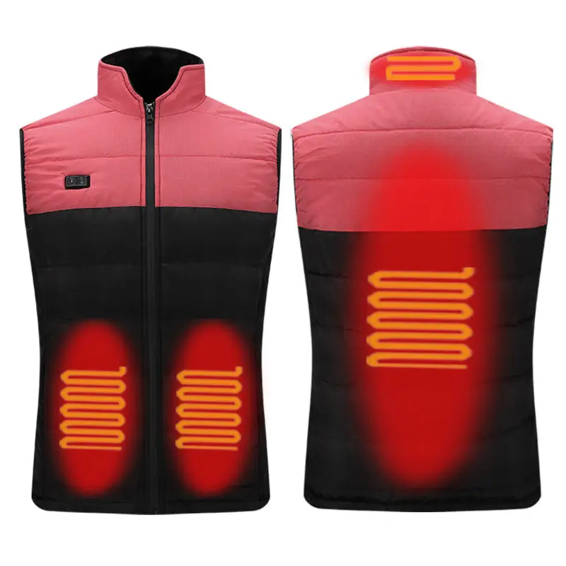 

New USB Thermal Vest Cotton Slim Fit 9 Areas Self Heating Techwear for Men