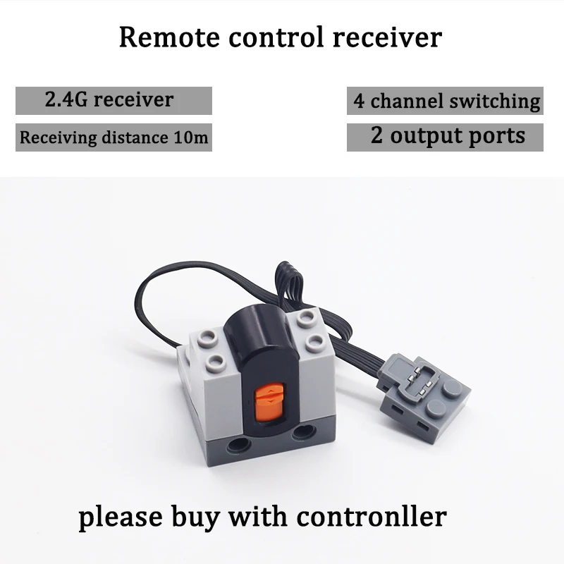 Technical Motor Kit  Power Function Switch IR Remote Control Receiver Battery Box Train Motor Compatible All Brand PF