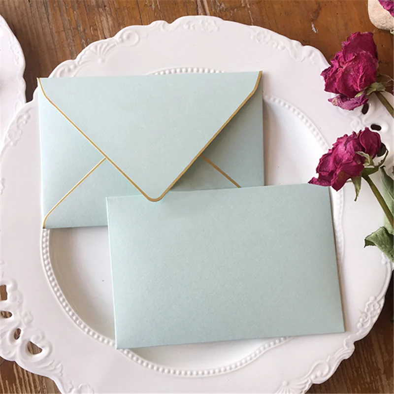 10 pcs/lot Macaron Candy Color Pearlescent Paper Envelope For Wedding Party Invitation Greeting Cards Gift Envelopes Customized