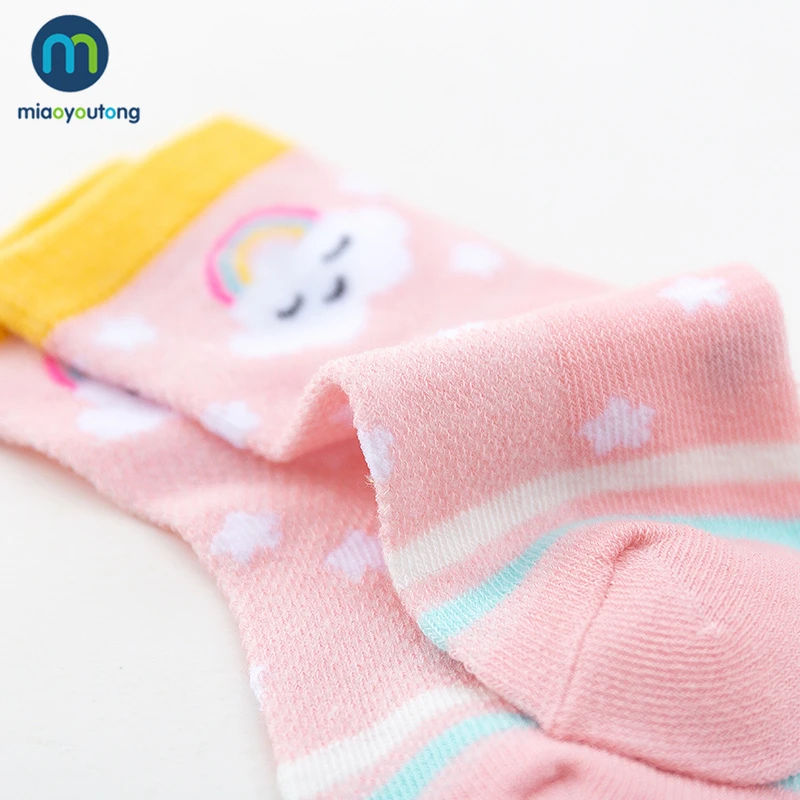 Aoyoutong-Chaussettes respirantes en maille fine pour bébé garçon et fille, en coton, pour enfants, 5 paires/lot