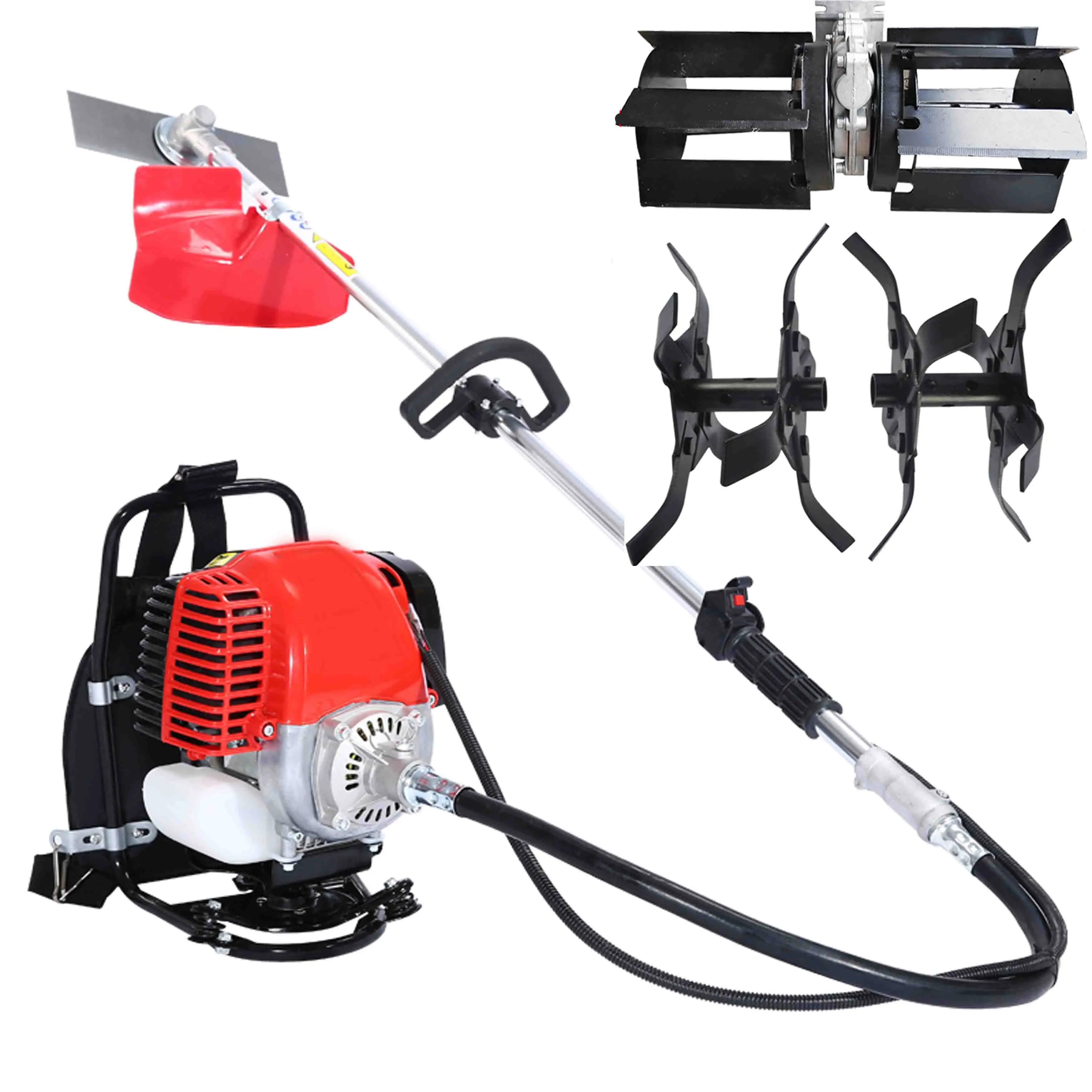 Grass Cut  Motor,4-Stroke Big Back Pack Brush Cutter,Grass Trimmer,Whipper Snipper Pole Saws Log Splitters Earth Augers