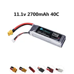 3s 11.1V 2700mAh LiPo Battery For RC aircraft toys helicopters Airplanes cars Boat Parts 11.1v 803496 battery XT60 T JST Plug