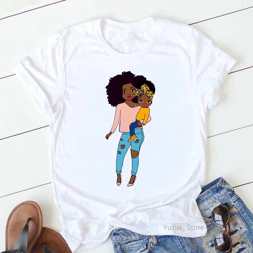 Super Mom Print Tshirt Women Clothes 2021 Melanin Poppin T Shirt Femme Mother'S Day Gift T-Shirt Female Tumble Tops Tee