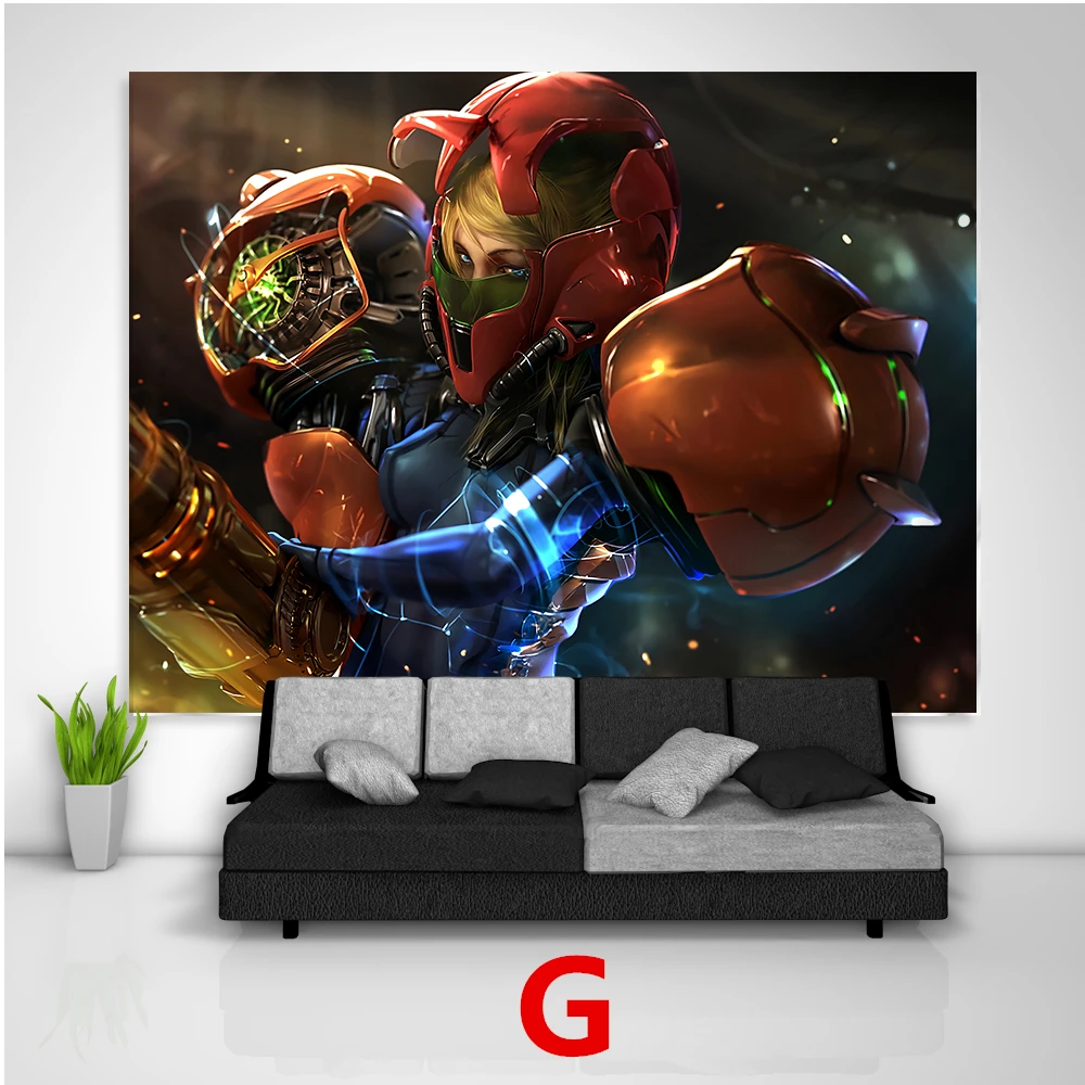 METROID Samus Aran Living Children Home Decor Poster Wall Art Canvas Painting Print Room Decoration Wall Decor Pictures No Frame