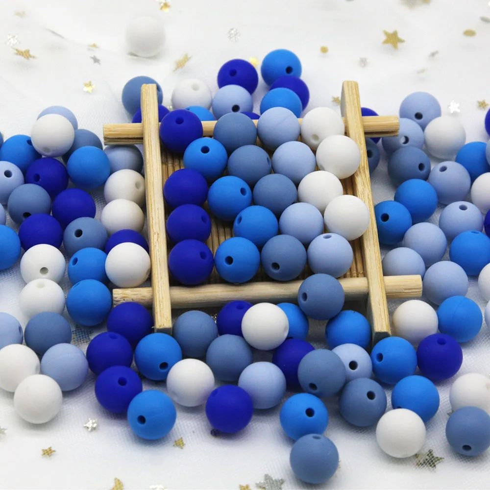 9mm Baby Teether Silicone Beads 10pcs Diy Pacifier Chain Bracelet Bpa Free Chewable Round Silicone Bead Accessories For Newborn