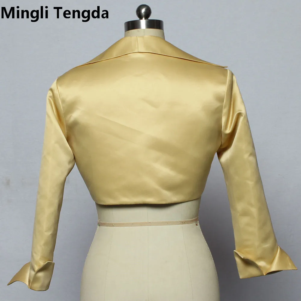 Mingli Tengda-Chaqueta de boda con manchas doradas, chal de novia, gorra, Bolero nupcial, envoltura de Bolero, abrigo de boda, capa de manga larga para mujer