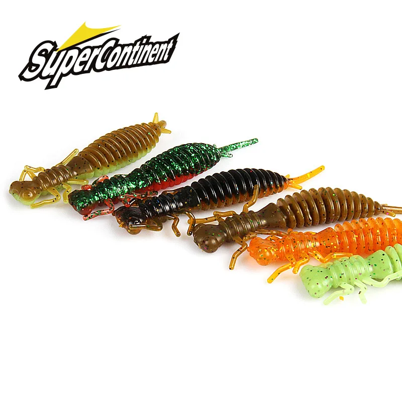 2019 NEW Supercontinent Larva Soft Lures  Artificial Lures Fishing Worm Silicone Bass Pike Minnow Swimbait Jigging Plastic