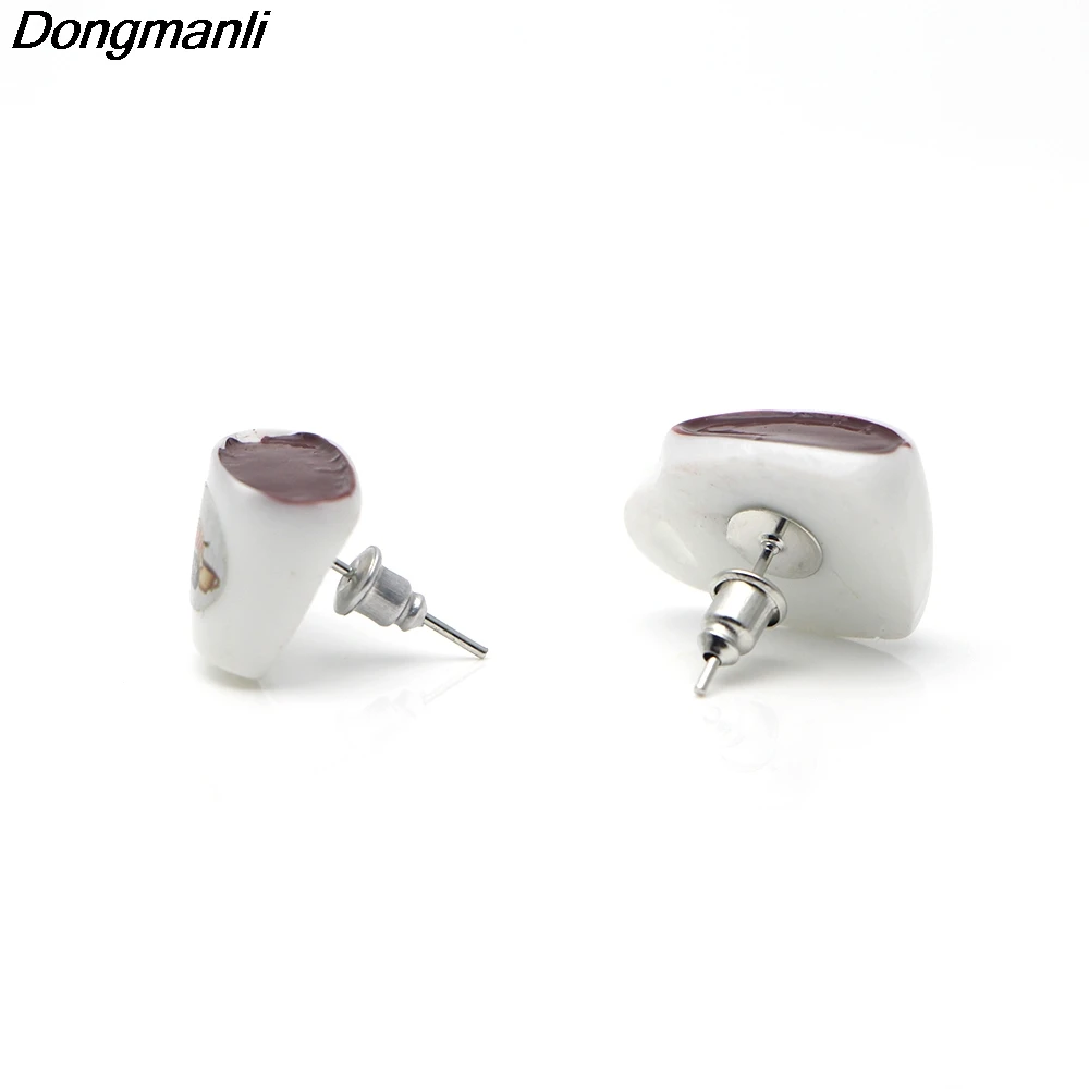 DZ1157 Friends TV Show Ear Stud Earrings For Womens Acrylic coffee Cup Earrings Jewelry Girl Gifts