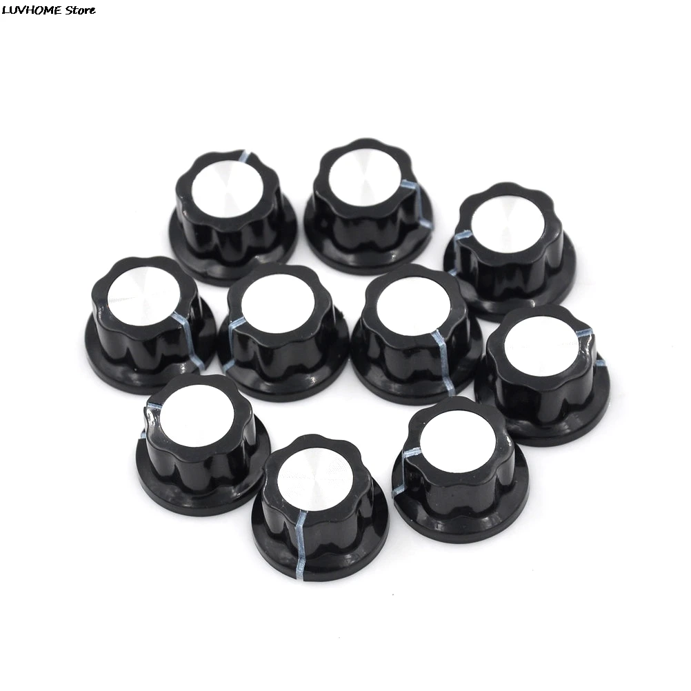 10pcs Black MF-A01 Bakelite Potentiometer Potentiometer Knob Cap Diameter 20MM