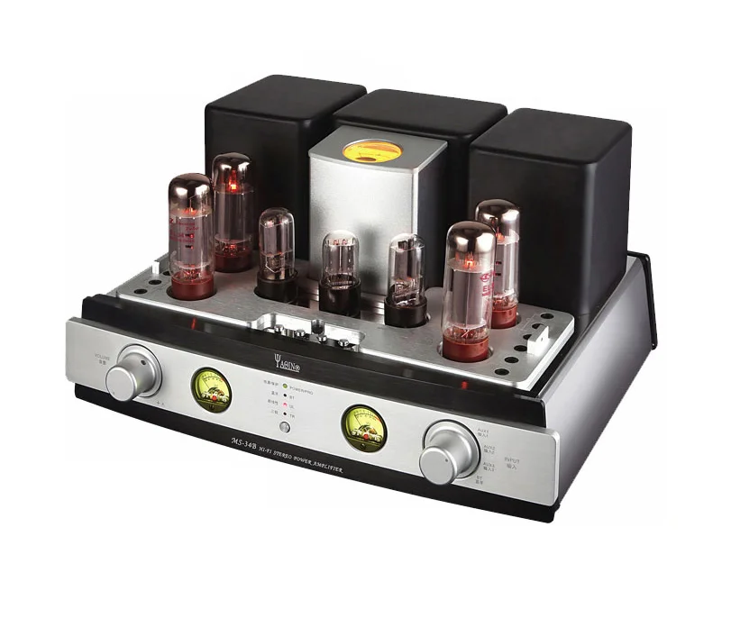 New YAQIN MS-34B EL34 6H9C 6H8C tube amplifier combined push-pull CSR8675 HiFi Bluetooth amplifier aptX HD