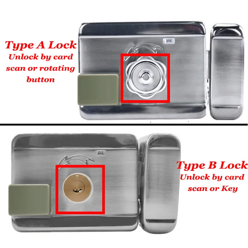 Electronic lcok RFID Door lock Mechanical key Optional remote control IOS/Android Ewelink Use with video intercom Gate opener