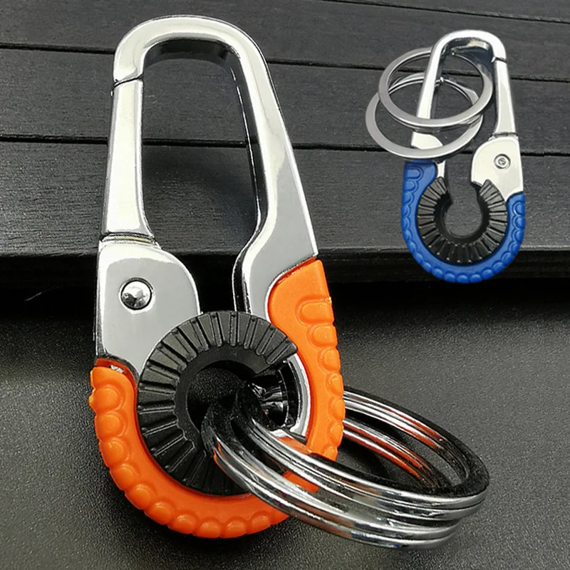 Creative Car Keychain Pendant Rotatable Carabiner Climbing Metal Key Buckle Carbine Key Ring Zinc Alloy Steel Buckle Unisex