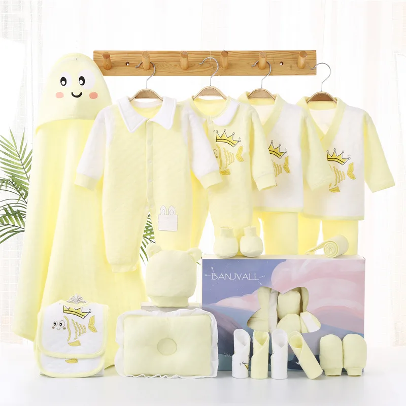 Newborn Baby Clothes Sets for Boys Girls Safe Cotton Gift 20pcs/set Spring Fall Toddler Outfits