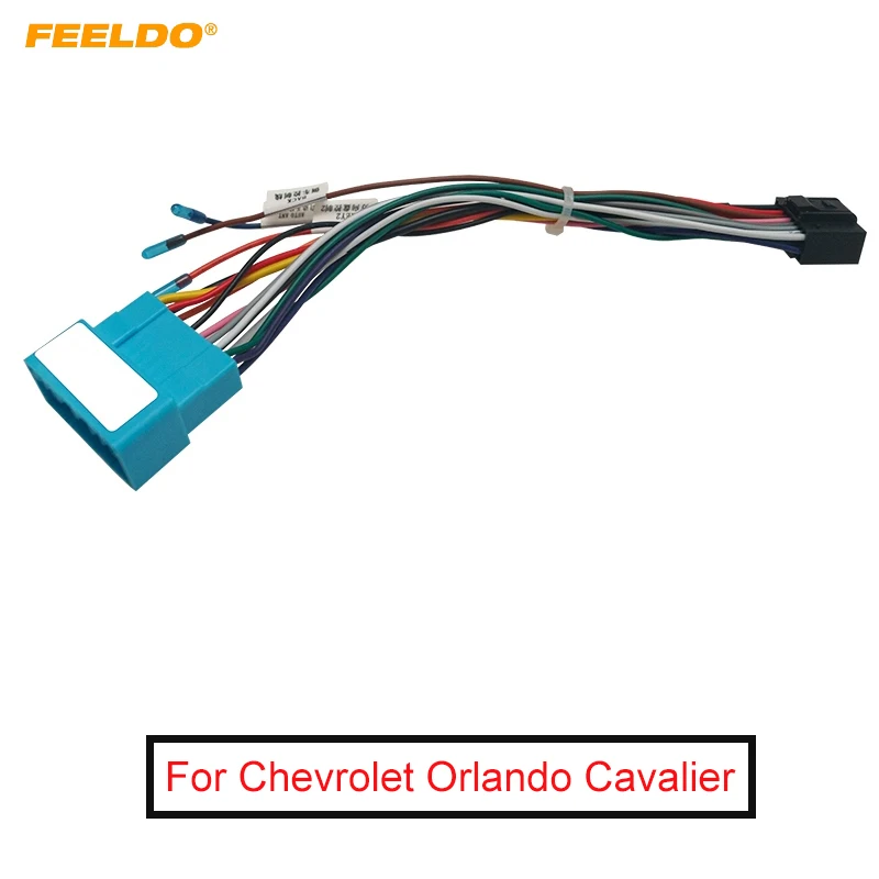 FEELDO Car Audio Wiring Harness For Chevrolet Orlando Cavalier Aftermarket 16pin CD/DVD Stereo Installation Wire Adapter