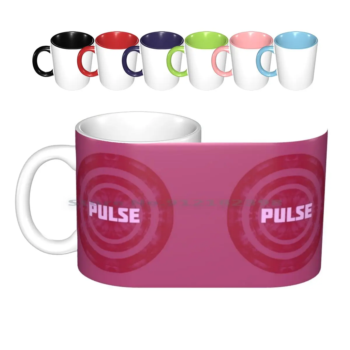 Pulse Ceramic Mugs Coffee Cups Milk Tea Mug Pulse Red Mortal Kombat Clan Rocket League Clan Rocket League Fire Showmatch Osm