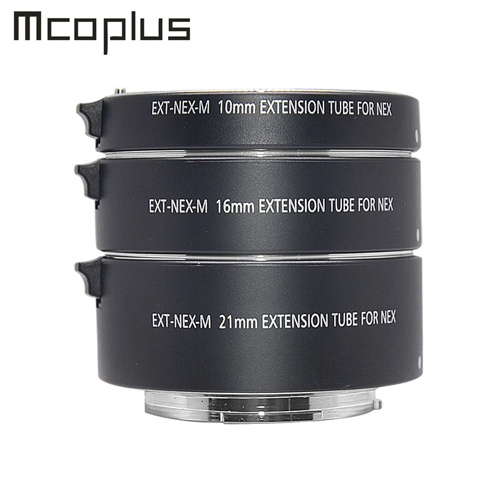 Mcoplus Metal Auto Focus Macro Extension Tube Ring 10mm 16mm 21mm for Sony E-Mount A7 A7II A7III A7SII A6000 A6300 A6500 nex 5