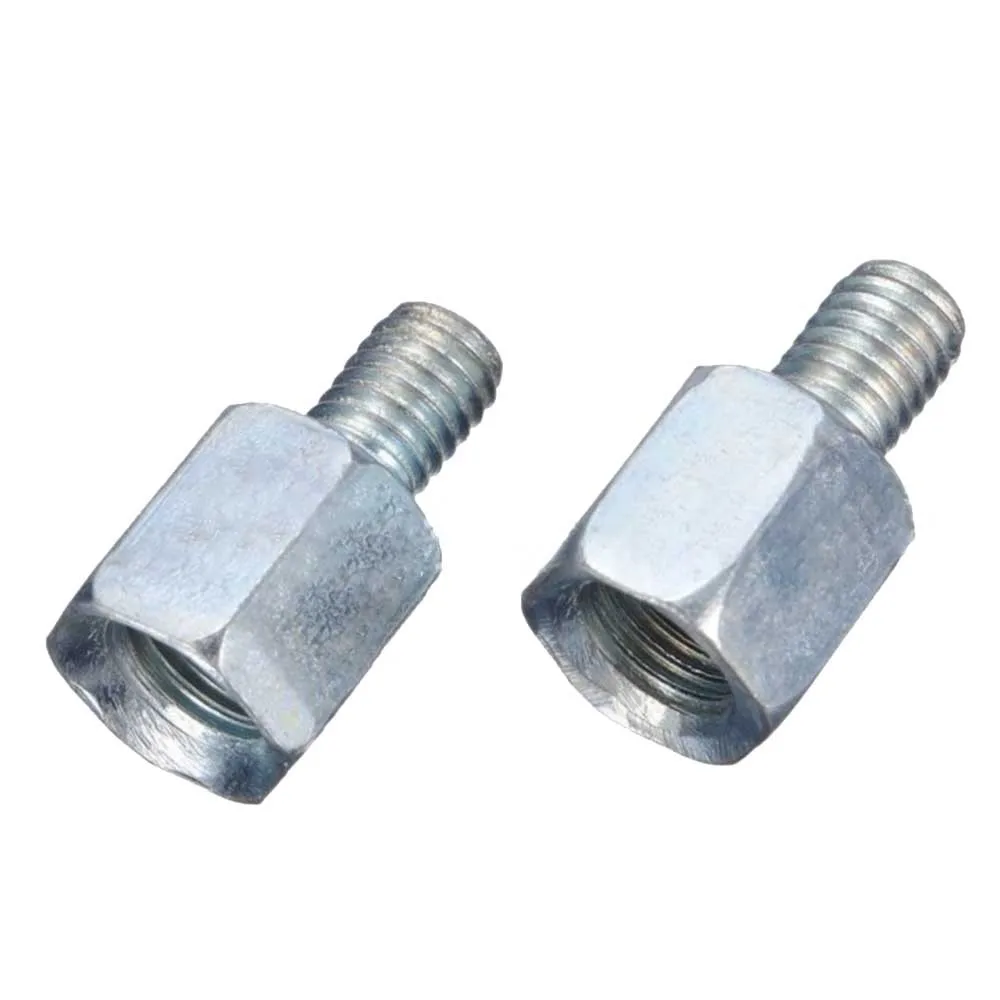 2 Pcs Motorcycle Scooter Clockwise Threaded10mm Female Clockwise To 8mm Male Clockwise Mirror Adapters