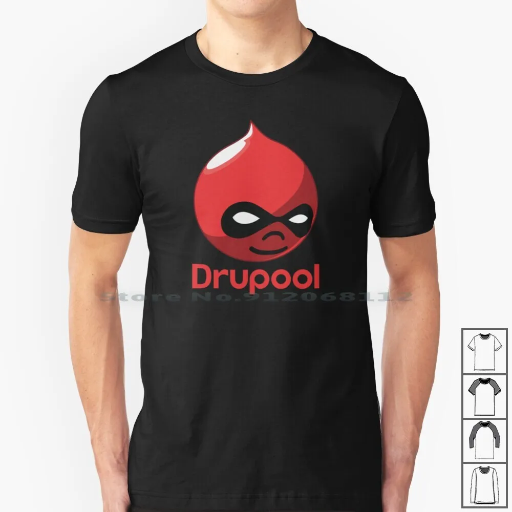 Camiseta de Drupool 100% algodón, Bloc de cómics Drupal, libro de cómics, página web de cómics, Blog, creador de palabras Geek