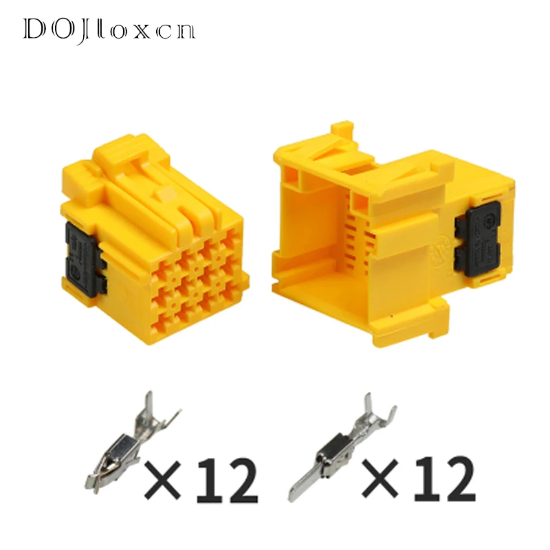 1 Set 12 Pin Car Waterproof Black Socket Male Female Quick Connector Car Harness Connector Plug With Terminal 1-967622-5