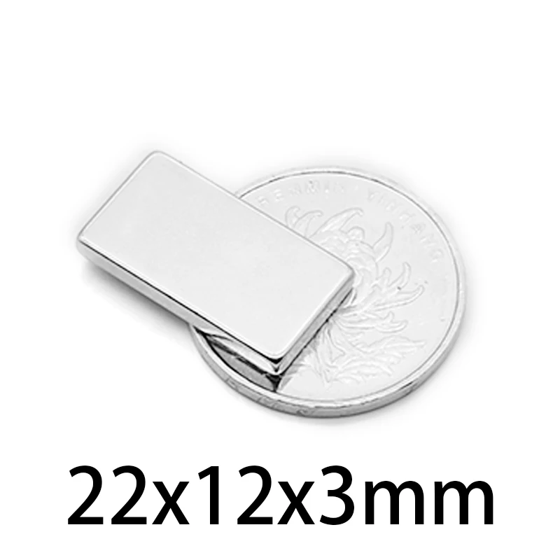 

22x12x3mm N35 Rectangular Permanent Magnet Neodymium Magnets Super Rare Earth Magnets Magnet 22*12*3mm