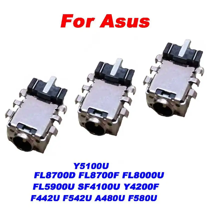 

50Pcs DC Power Jack For Asus FL8700D FL8700F FL8000U FL5900U SF4100U Y4200F F442U F542U A480U F580U Y5100U Conector DC 4.0*1.35