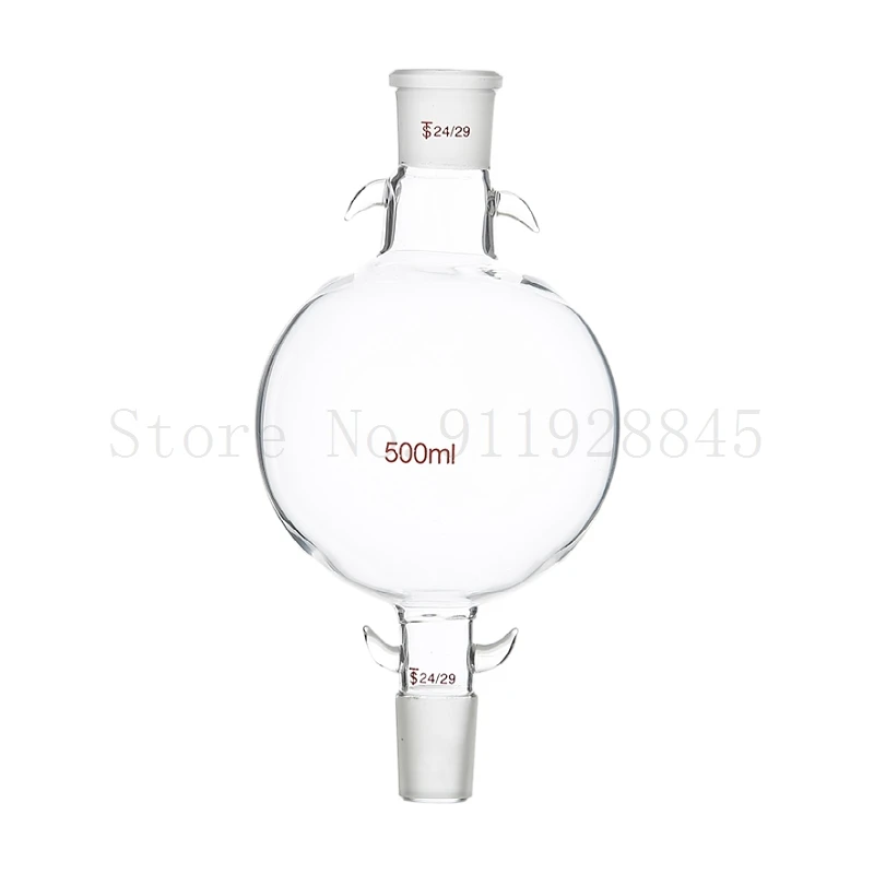 Coussin de réservoir de solvant en verre de laboratoire, joint à rotule standard, colonne de chromatographie, boule de stockage, 50ml à 2000ml, 1