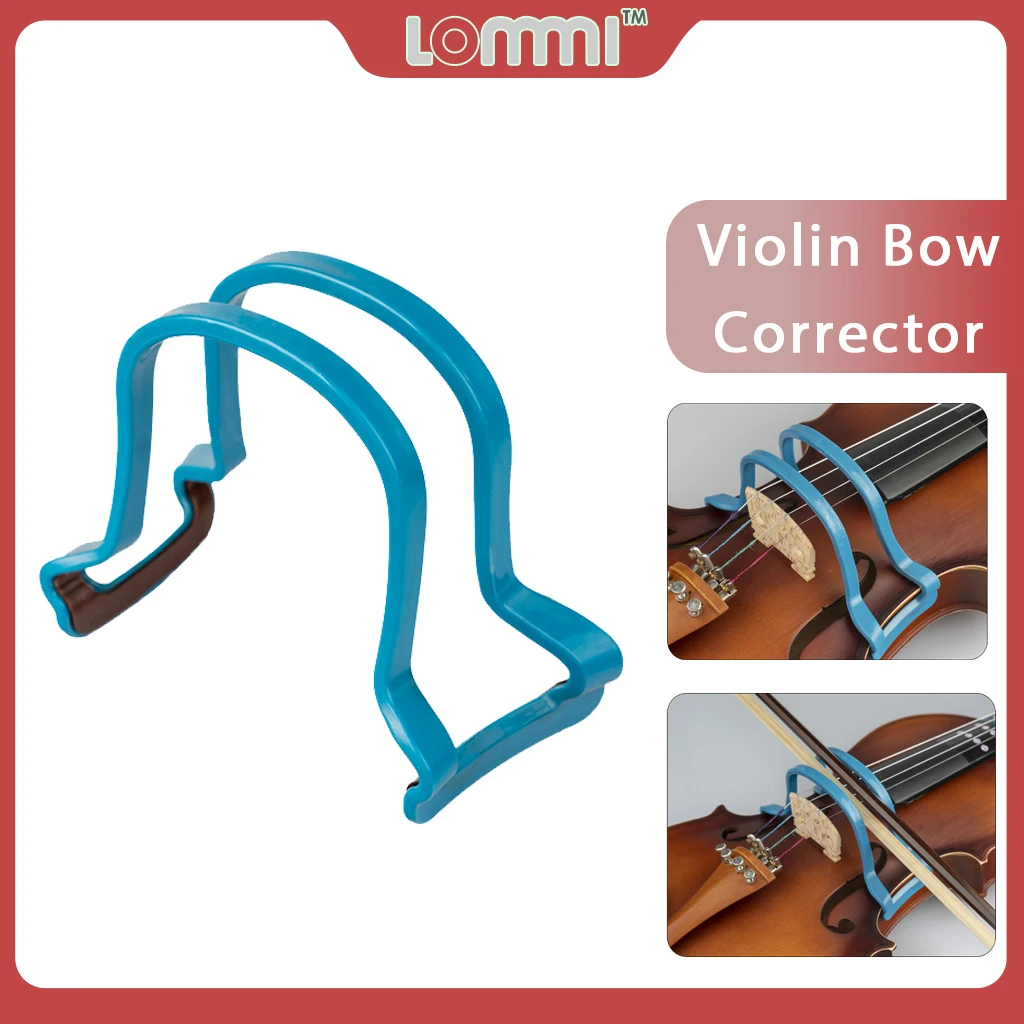 LOMMI Violin Bow 3/4 4/4 Arm Bow Corrector Violin Learner Beginner Fiddle Guilding Tool Bowing Training Practice Tool Blue Color