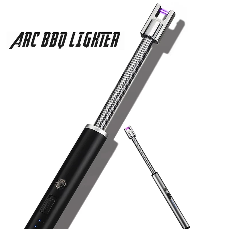 

USB Lighter Plasma Arc Charging Candle Kitchen Barbecue Gas Stove Windproof Flameless Lighter Cigarette Accessories