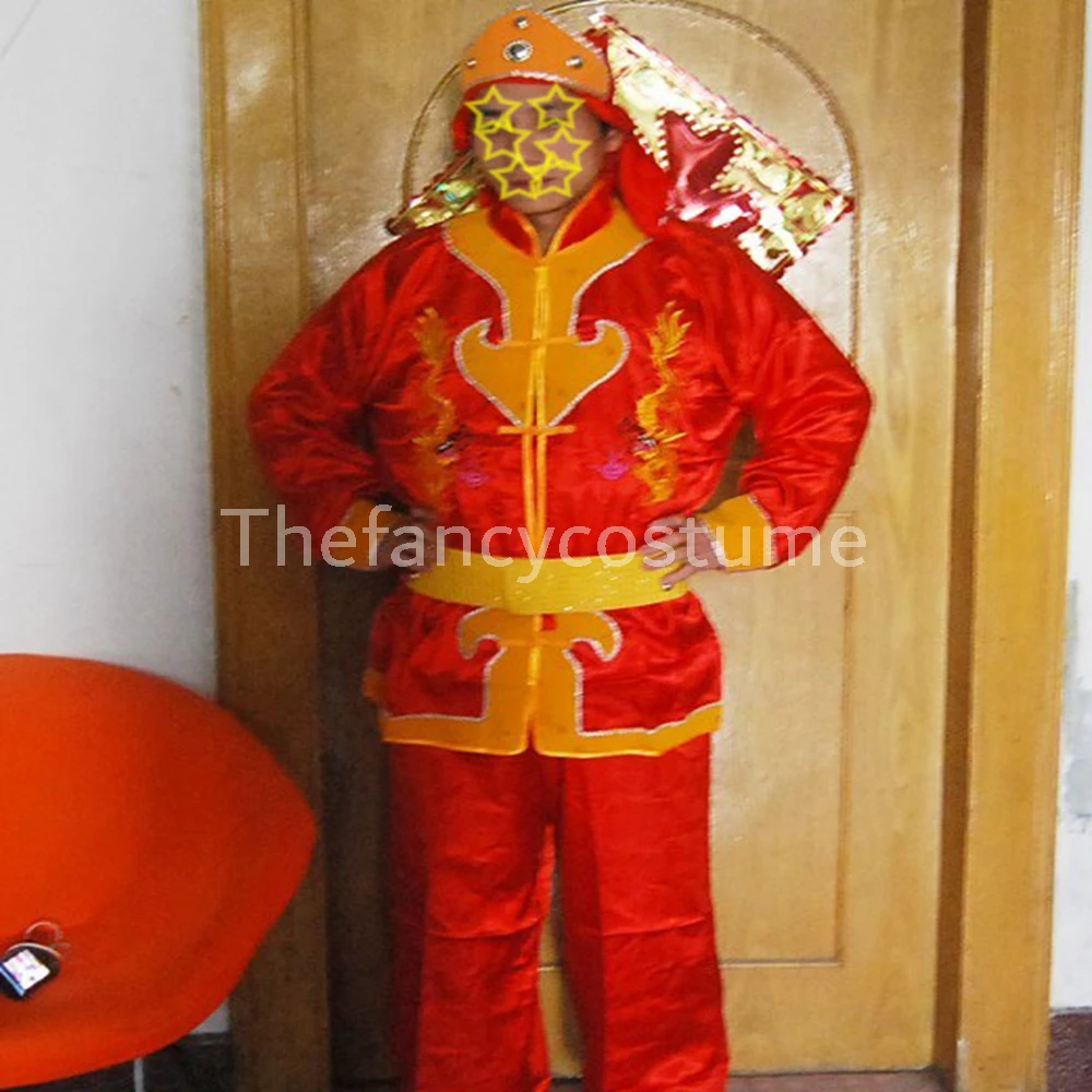 Chinese Male Dragon Dance Lion Dance Performance Player Costume Spring Festival Lantern Festival Drop Shipping