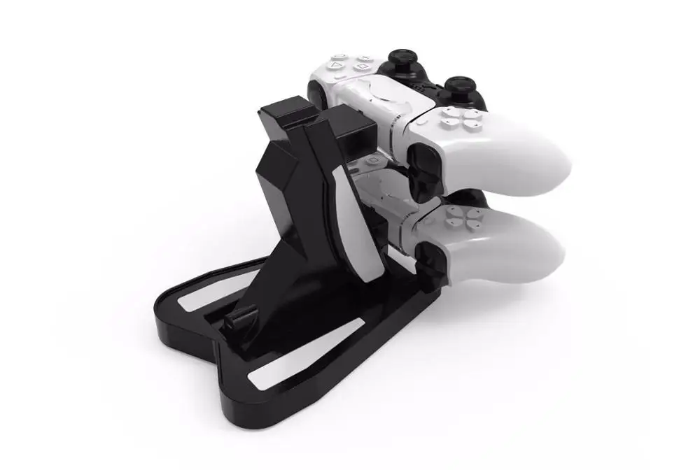 Small PS5 Controller Charger Dual USB Charging Station Stand Lightweight Game Playing Elements for PS5 DualSense