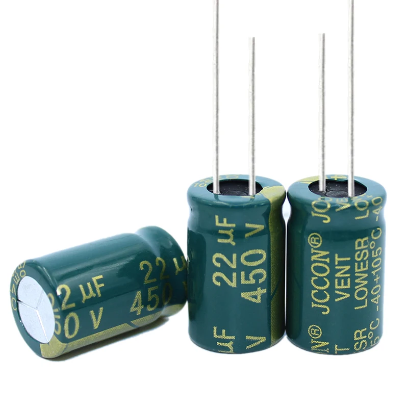 100PCS 450V22UF  22UF 450V  Aluminum  Electrolytic Capacitor  high-frequency  13X21MM