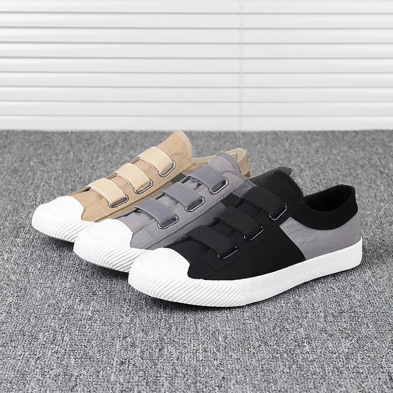 2020 Men Canvas Casual Shoes Man Flats Loafers Leisure Breathable Lace-up Fashion Breathable Sneakers