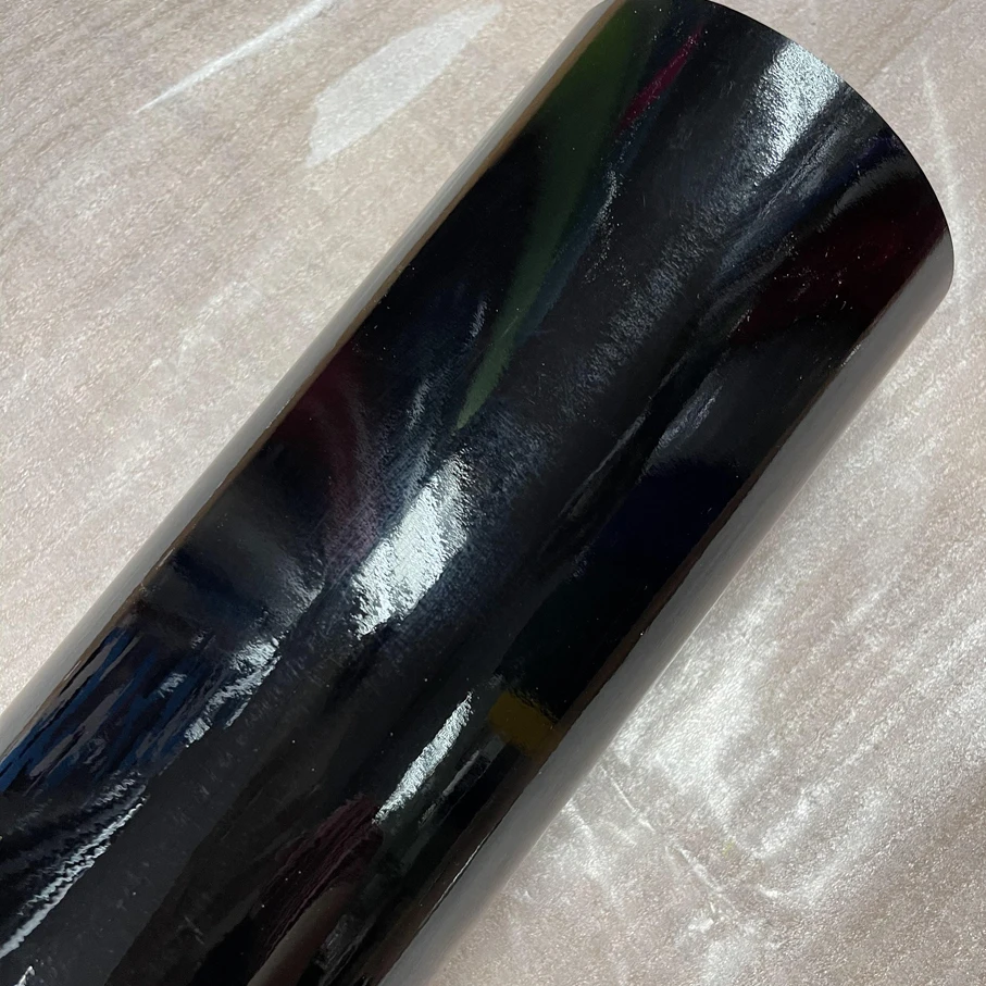 50 cm * 600 cm Glanzend Wit Zilver Zwart Vinyl Wrap Film ROOD BLAUW Car Wrapping Film Folie Bubble gratis Voor Auto Fiets Telefoon Console Skin